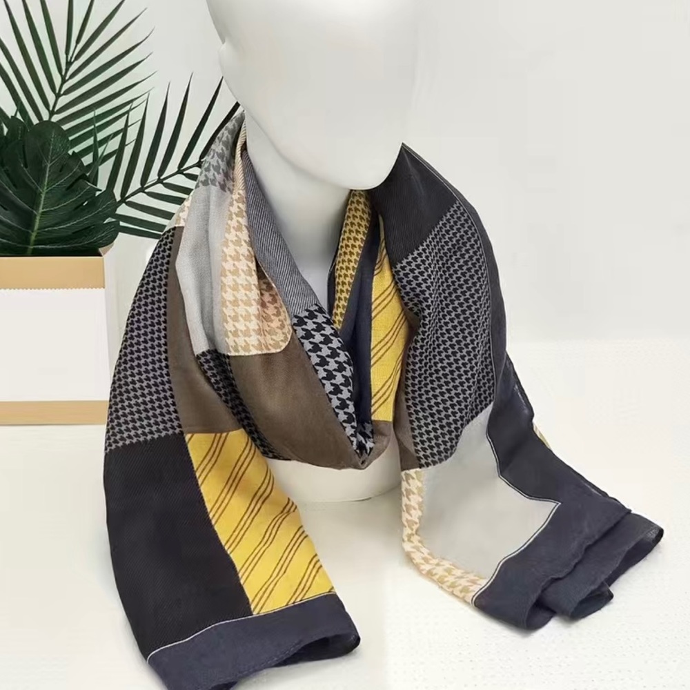 Versatile Women’s Yellow. & Black Scarf